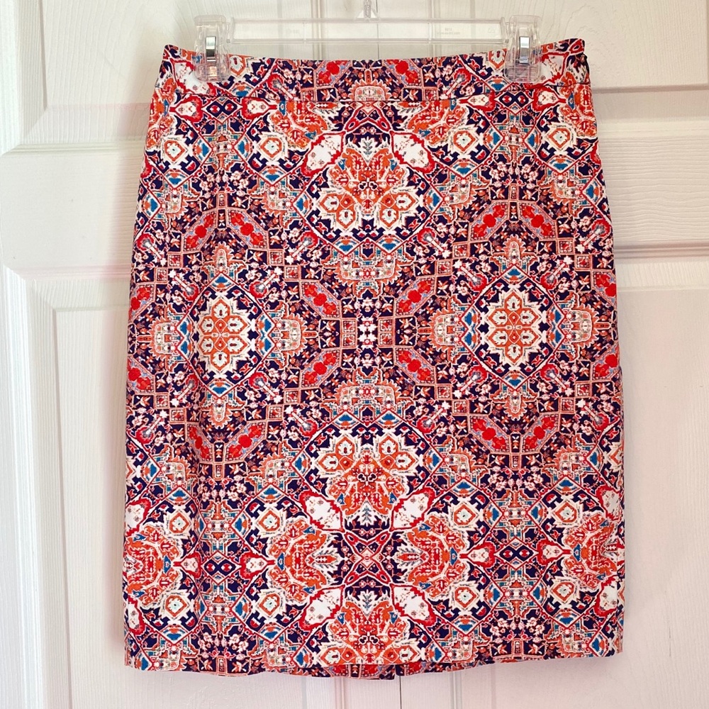 The Limited Boho Tribal Print Pencil Skirt